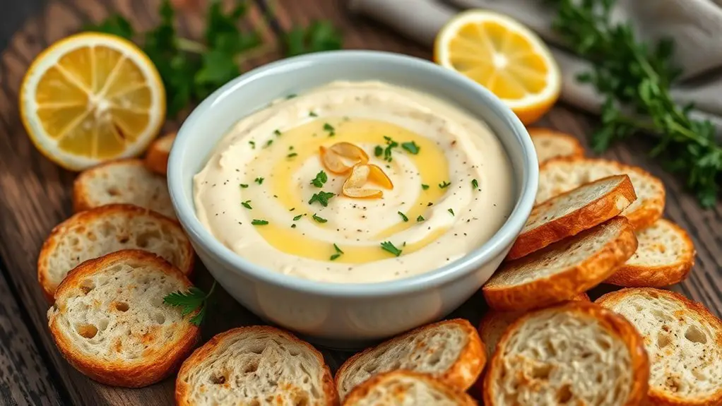 creamy lemon garlic dip