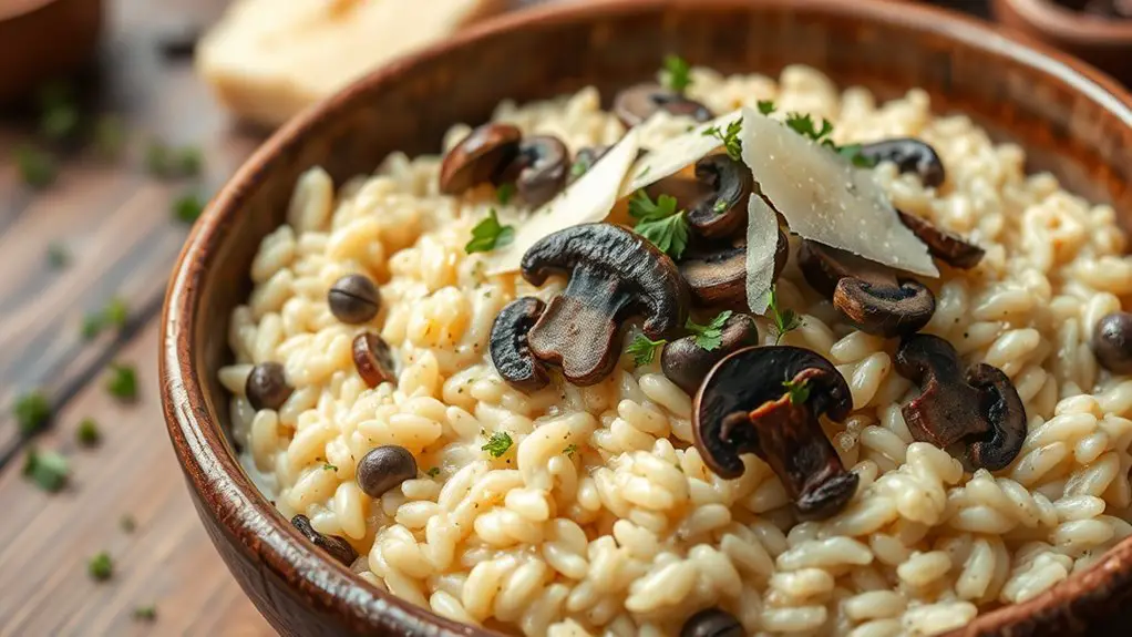 creamy mushroom rice dish