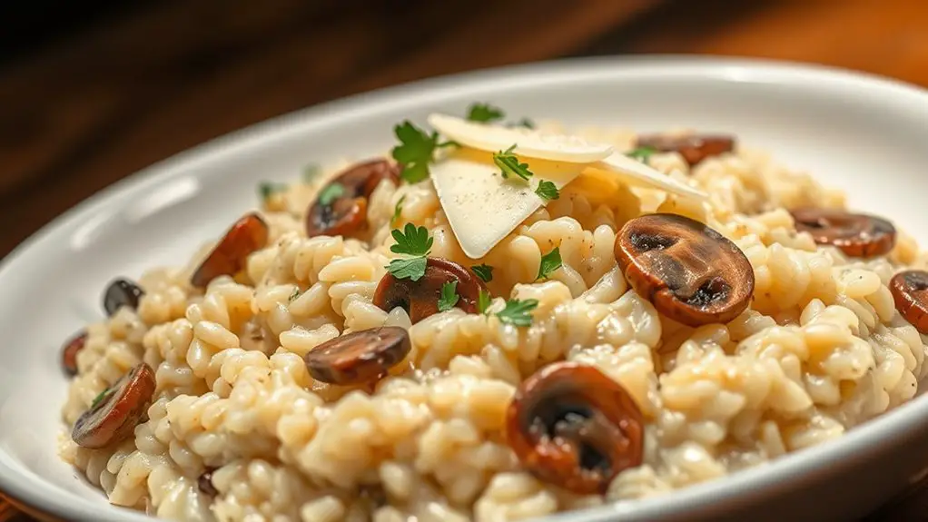 creamy mushroom rice dish