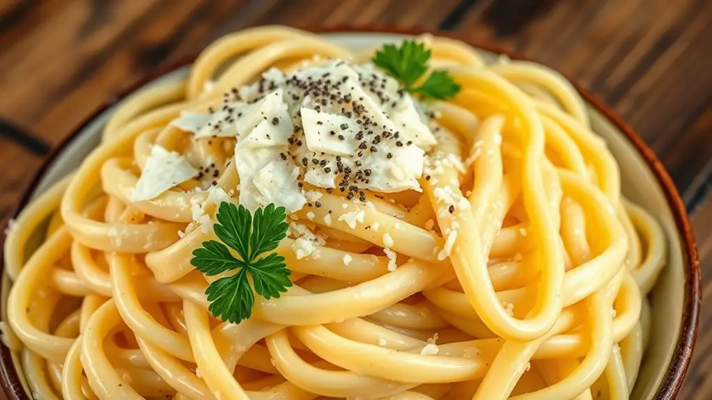 creamy pasta with cheese