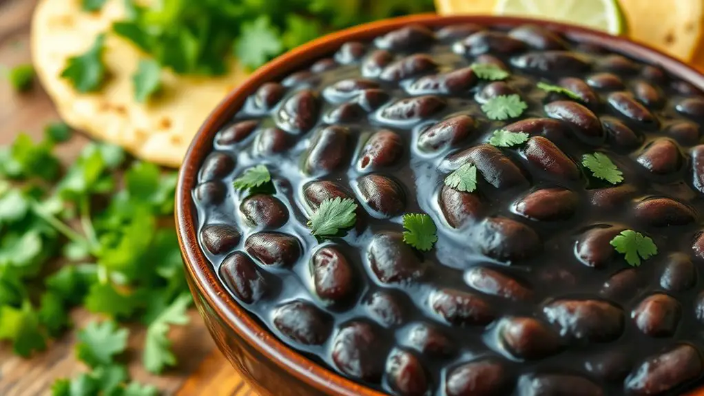 creamy refried black beans