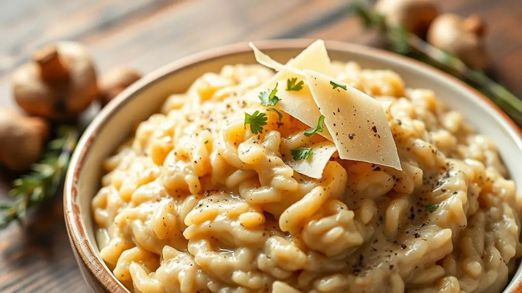 creamy risotto with brown rice