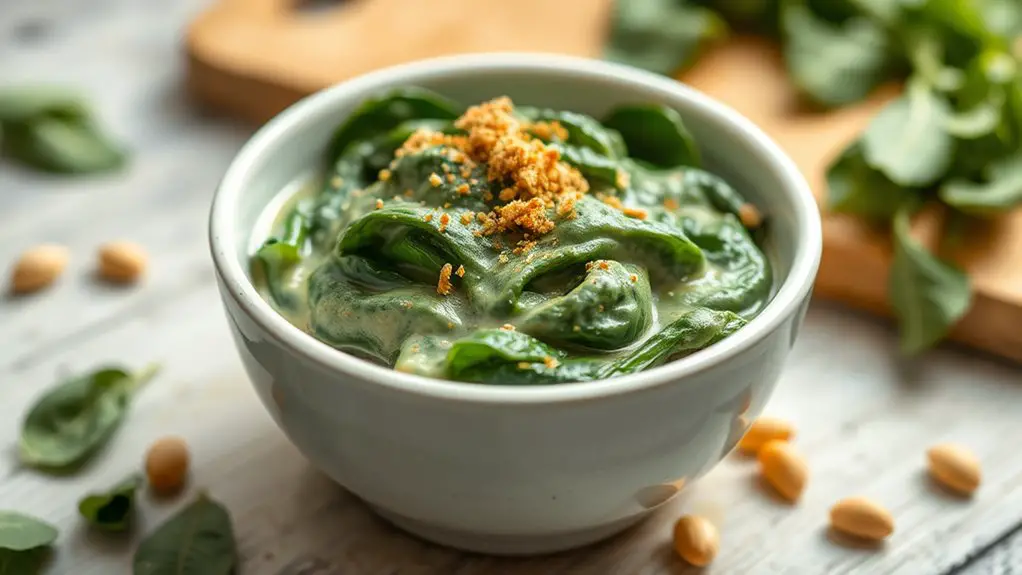 creamy spinach with nutmeg