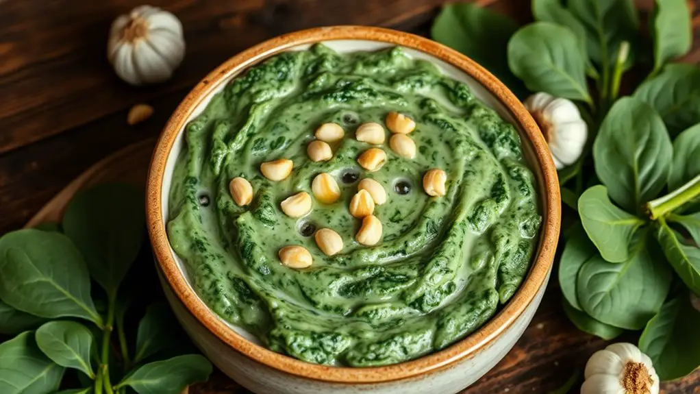 creamy vegan spinach dish