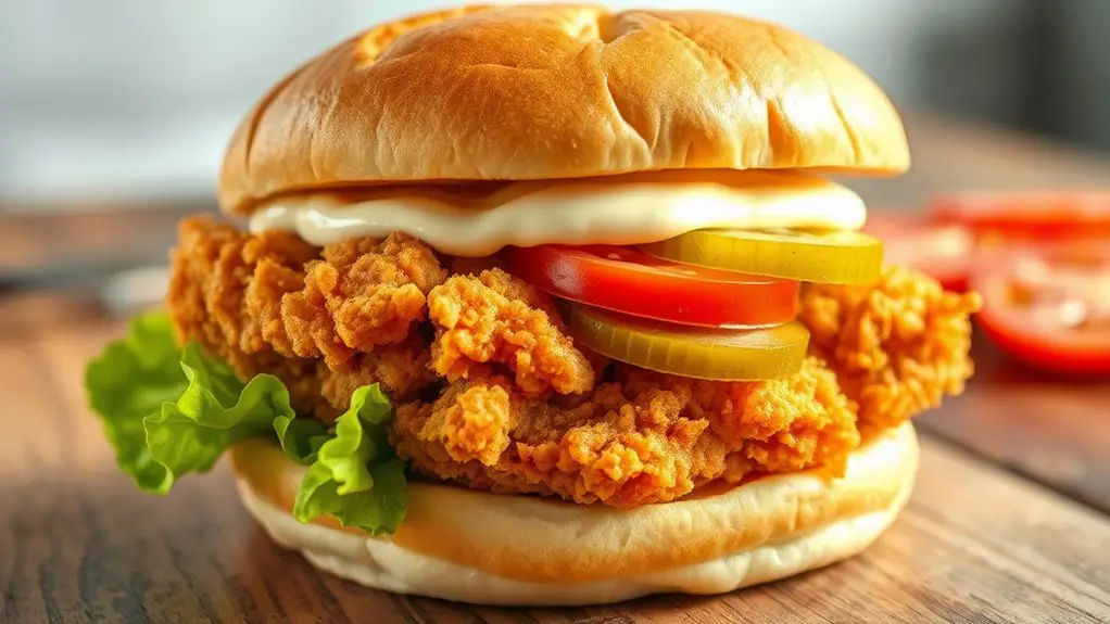 crispy flavorful chicken sandwich