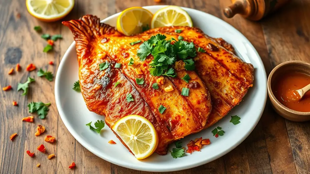 crispy flavorful seasoned fish