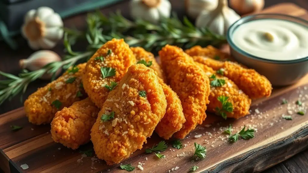 crispy parmesan garlic chicken