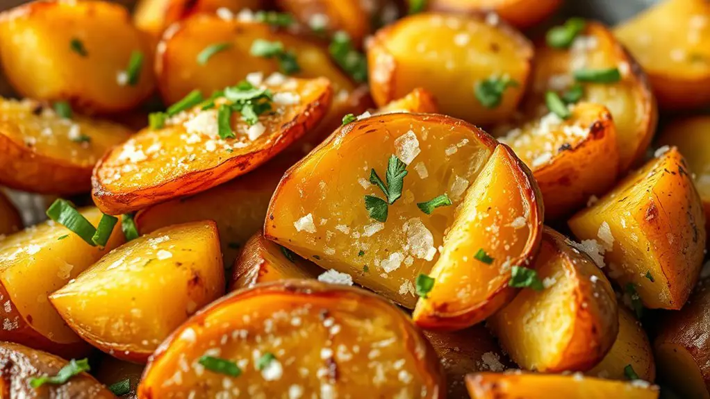 crispy parmesan herb potatoes