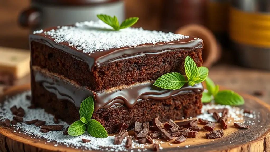 decadent chocolate rum cake