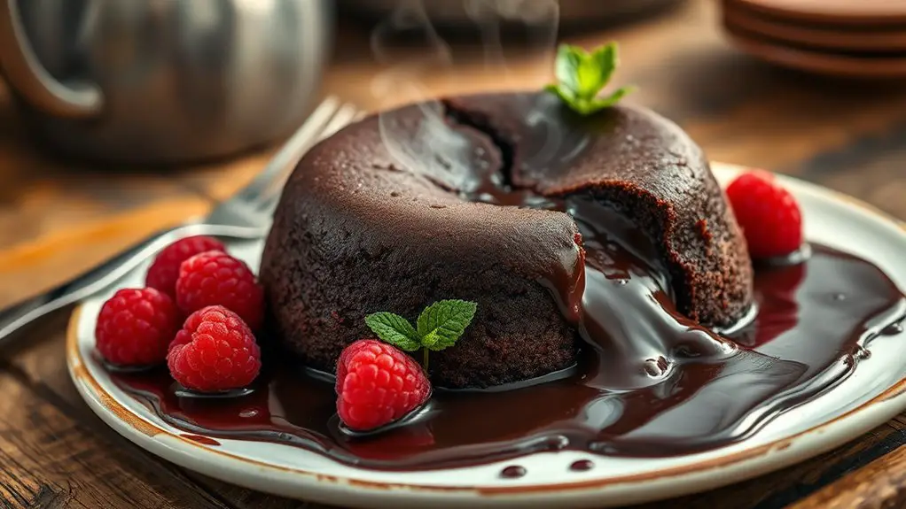 decadent molten chocolate dessert