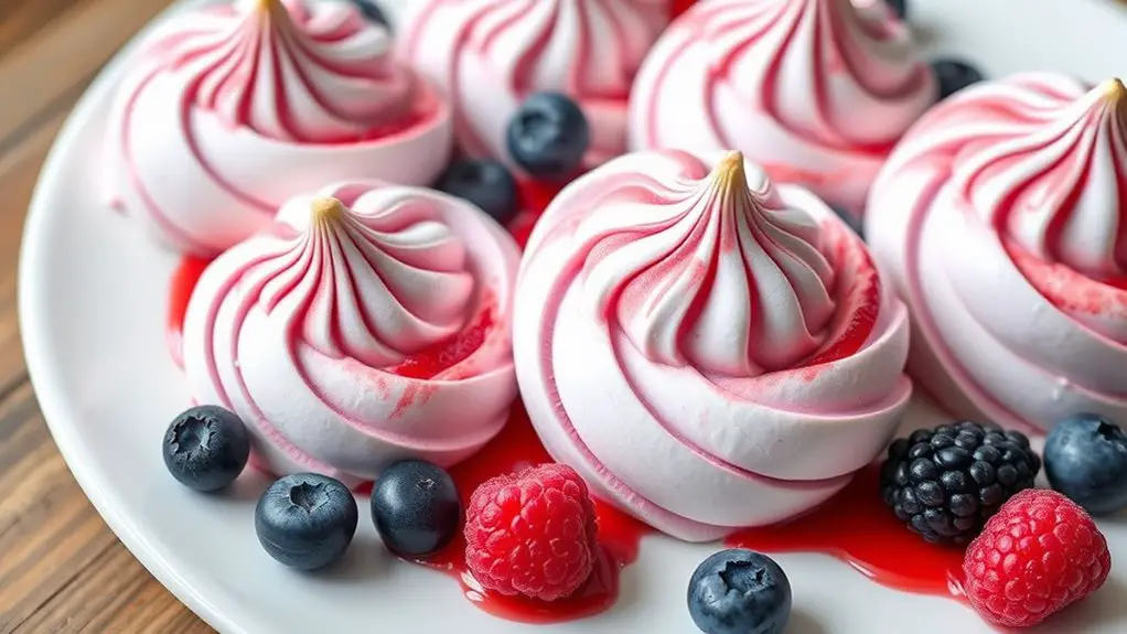 delicate fruity meringue treats