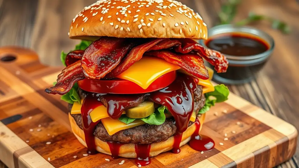 delicious bbq bacon burger