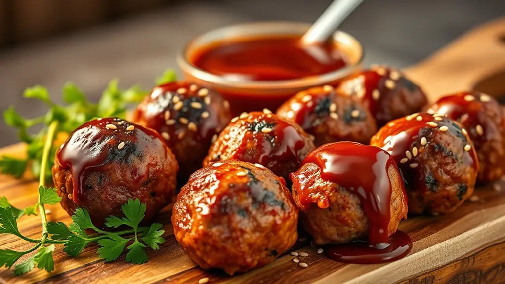 delicious bbq turkey meatballs