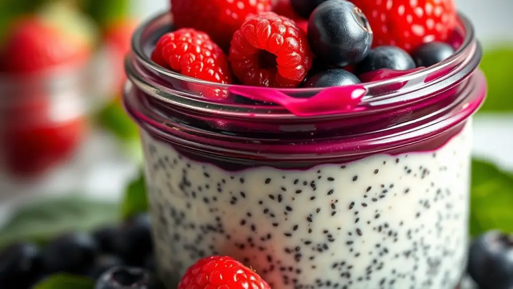 delicious berry chia pudding