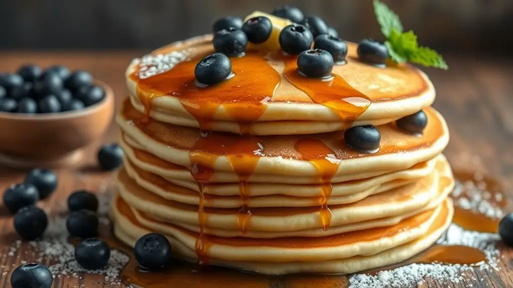 delicious blueberry buttermilk pancakes