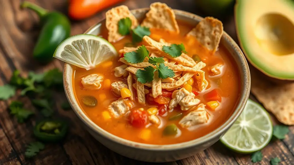 delicious chicken tortilla soup