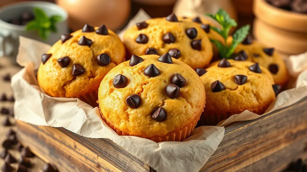 delicious chocolate chip muffins