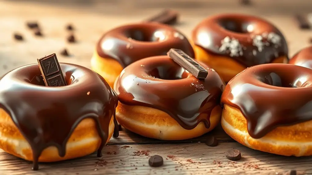 delicious chocolate frosted donuts