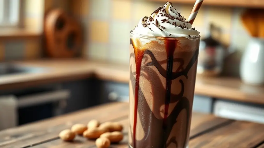 delicious chocolate peanut butter shake