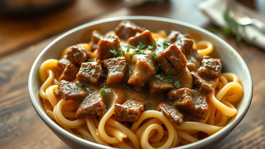 delicious creamy beef dish