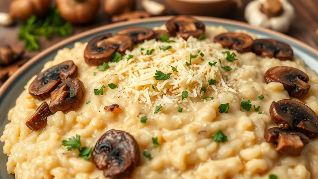 delicious creamy mushroom risotto