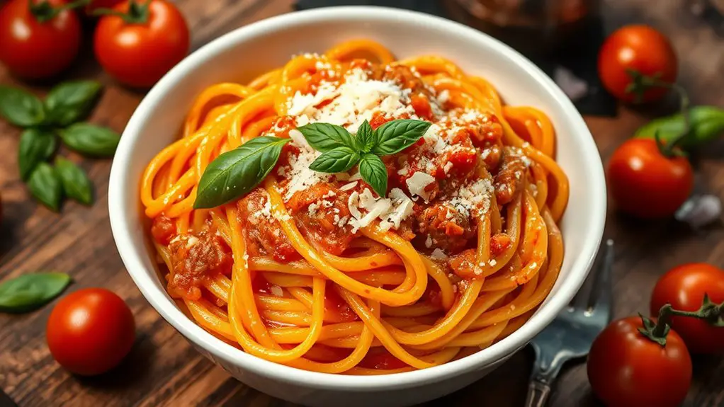 delicious creamy tomato pasta