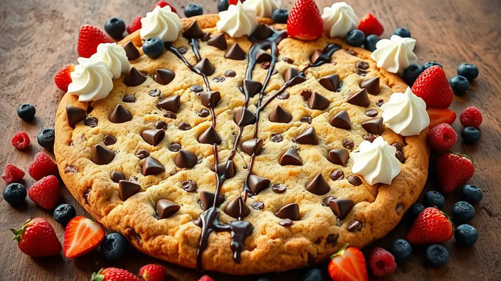 delicious dessert pizza treat