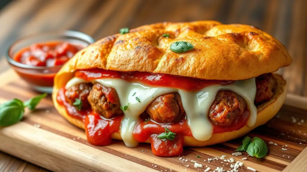 delicious italian meatball sandwich