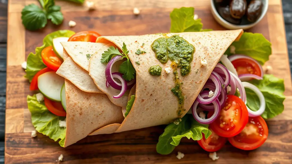 delicious mediterranean turkey wrap