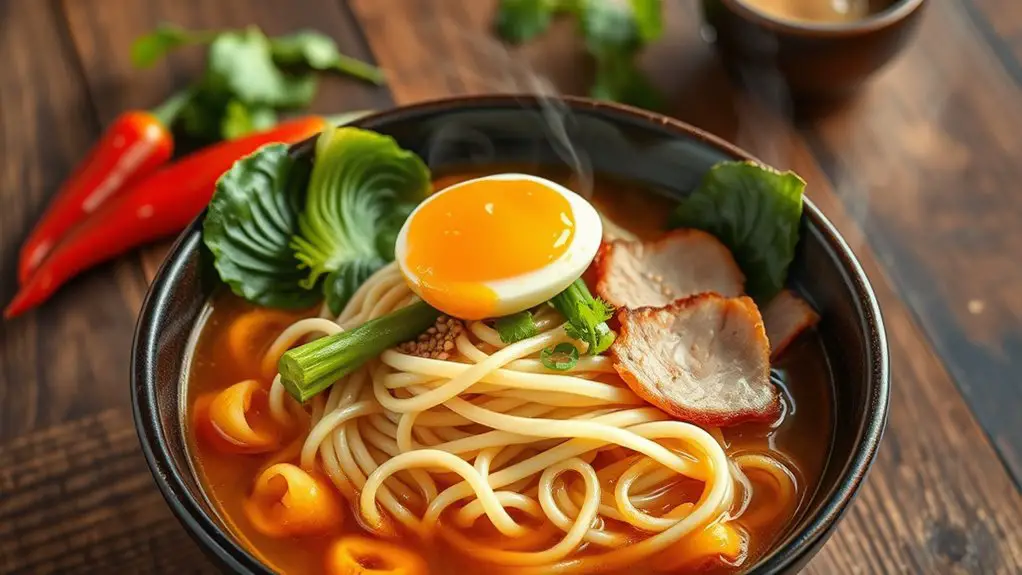 delicious noodle soup dish