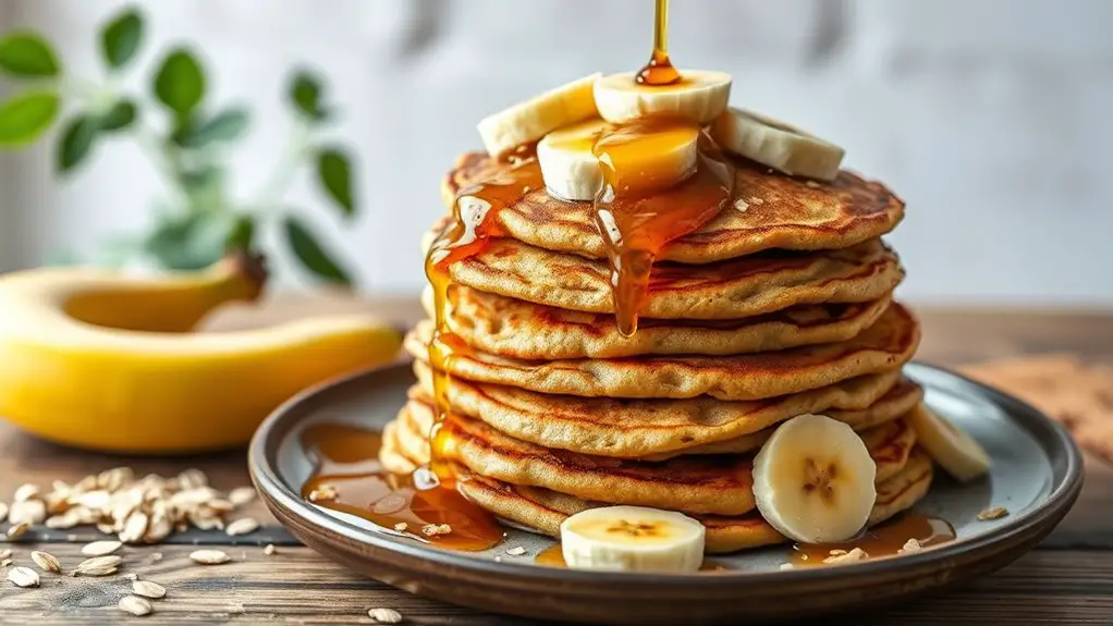 delicious oatmeal banana pancakes