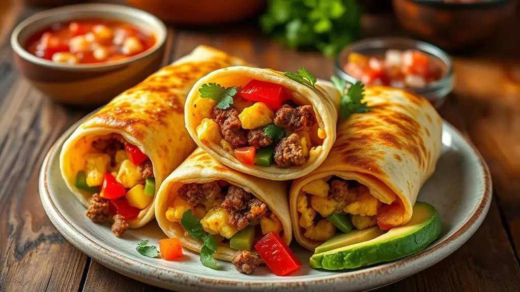 delicious savory breakfast wraps