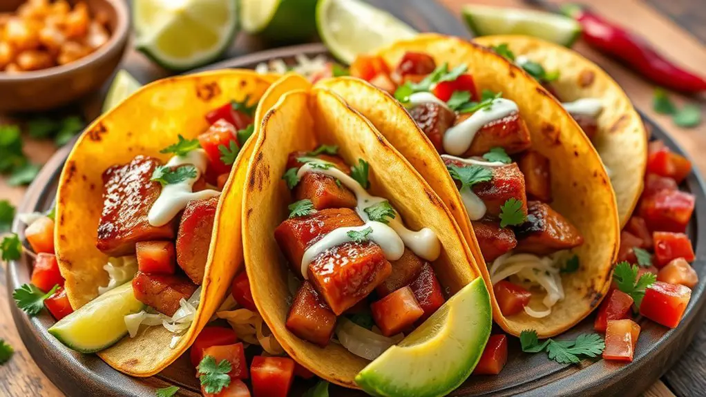 delicious spam filled tacos