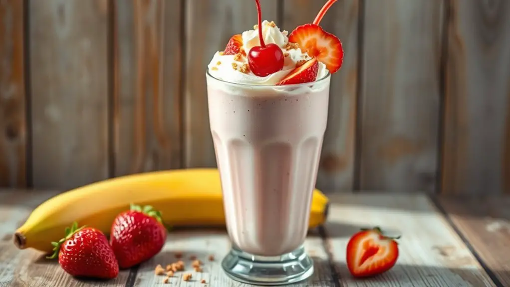 delicious strawberry banana smoothie