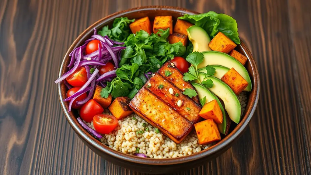 delicious tempeh grain bowl