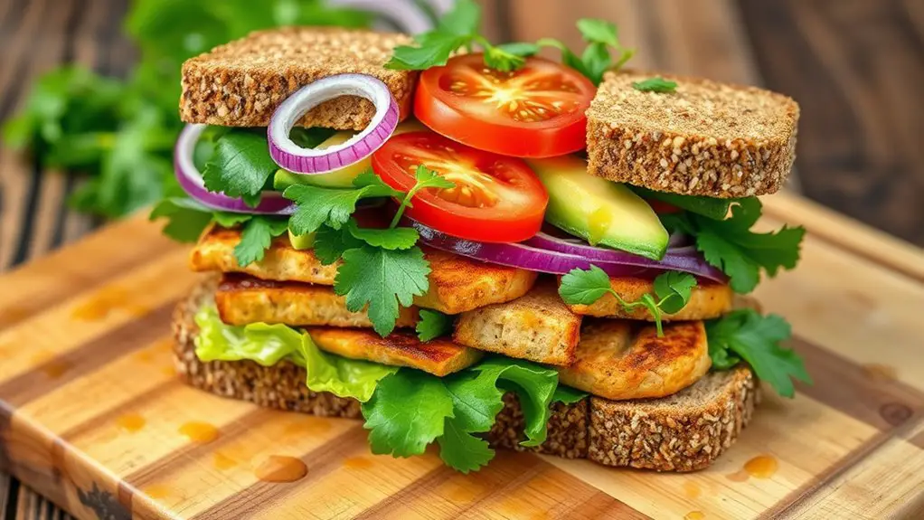 delicious tempeh salad sandwich