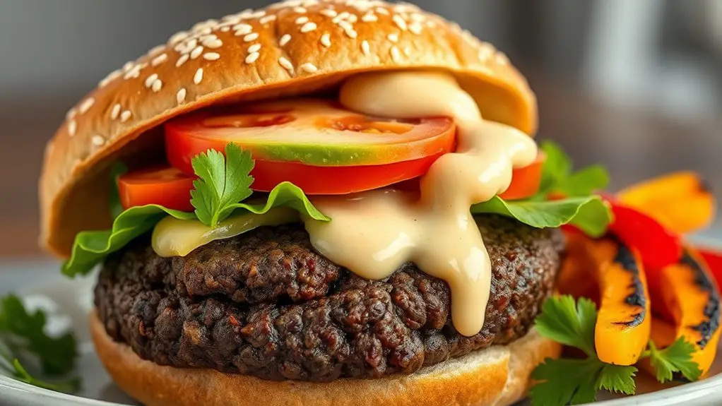 delicious vegetarian black bean burger