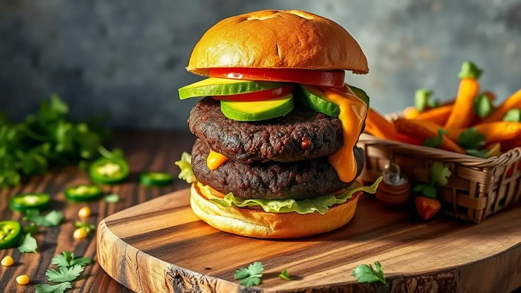 delicious vegetarian black bean burgers