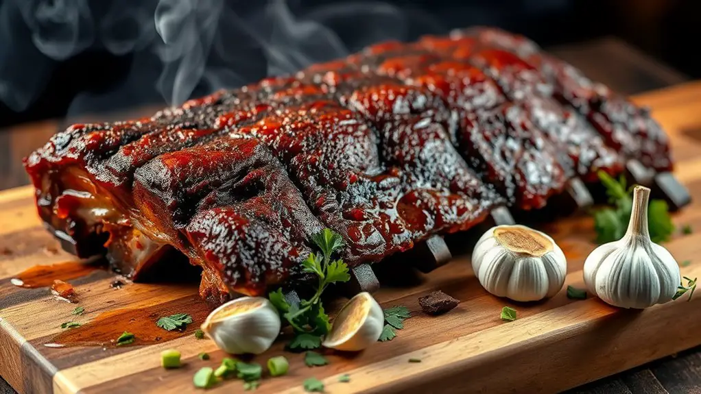 deliciously tender smoked ribs