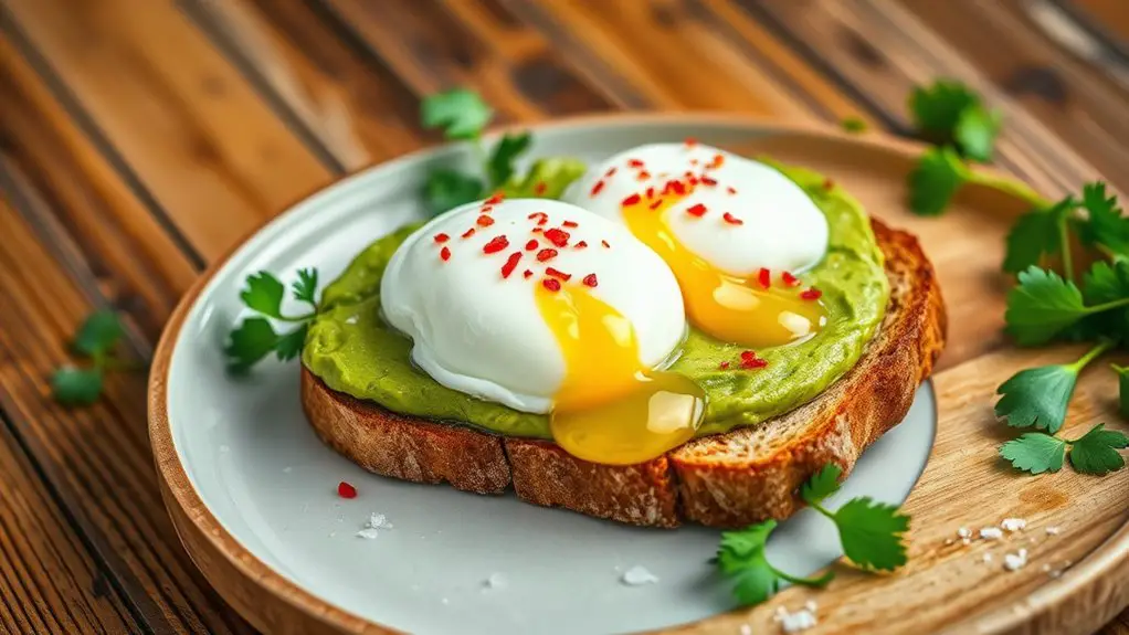 egg topped avocado toast