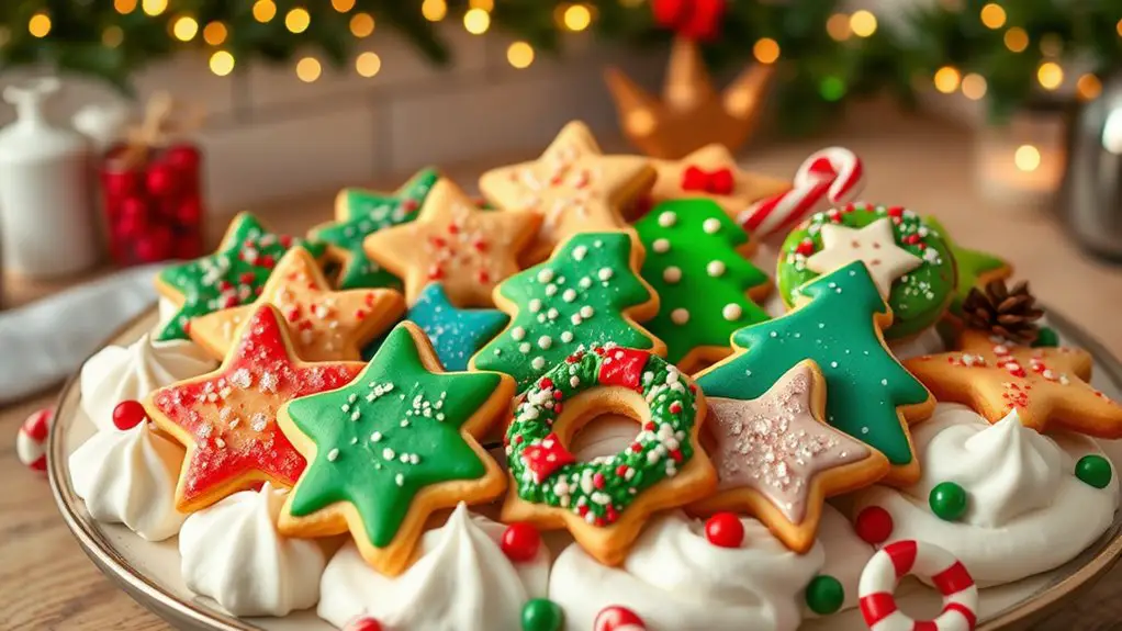 festive holiday spritz cookies