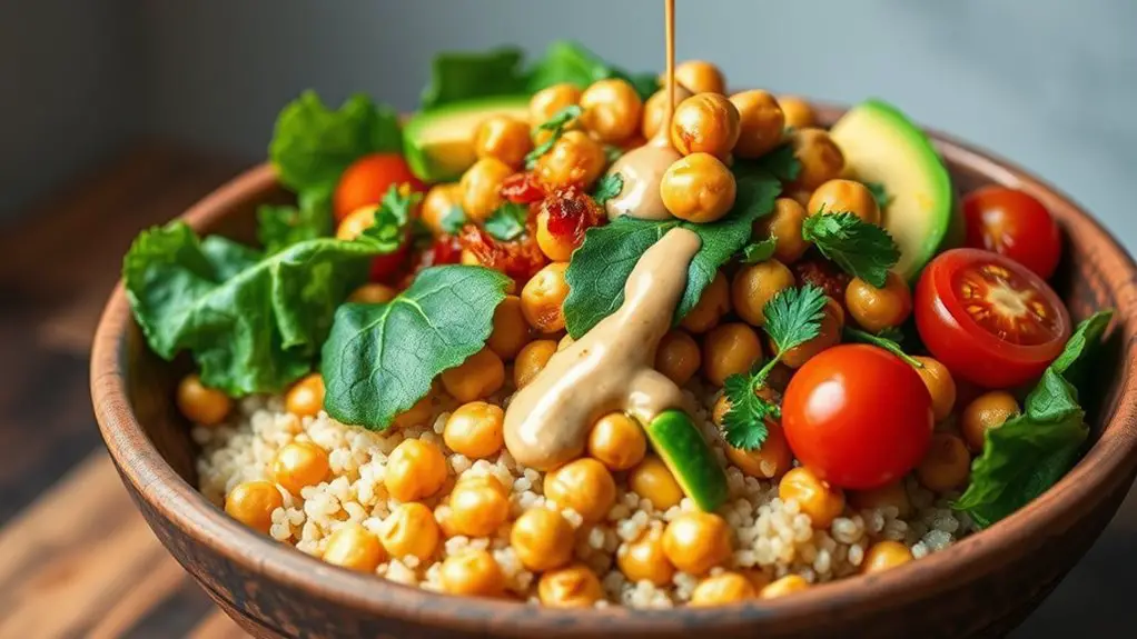 flavorful chickpea grain bowl