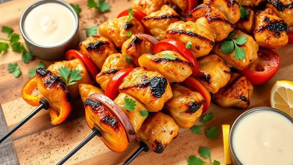 flavorful grilled chicken skewers