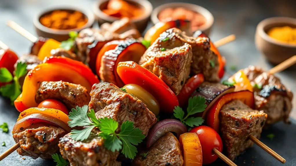 flavorful grilled lamb skewers