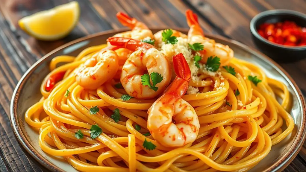 flavorful shrimp pasta dish