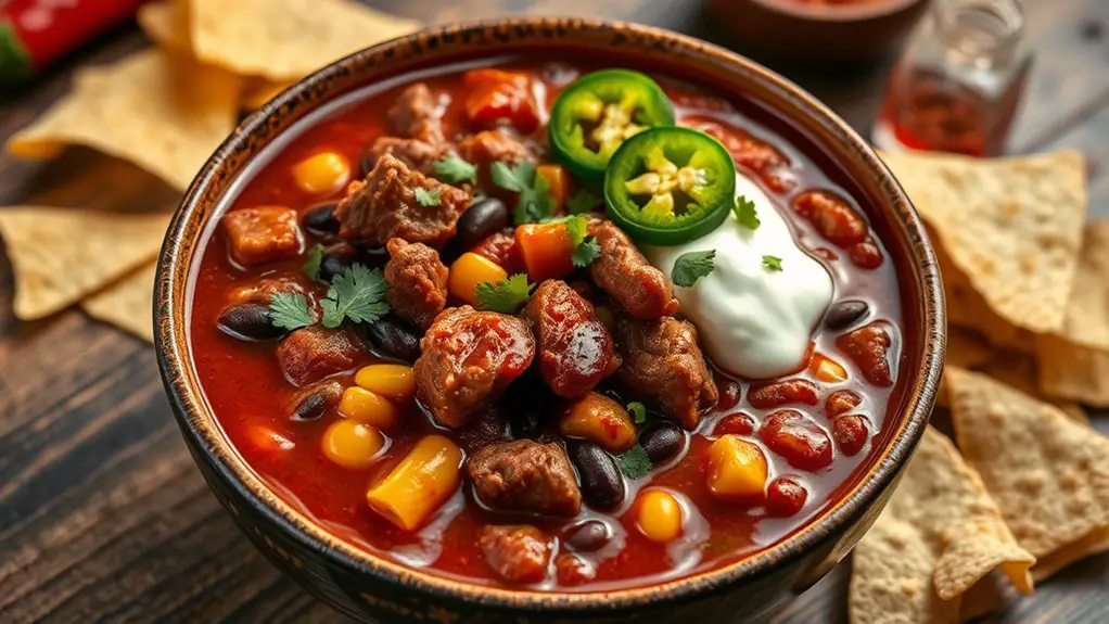 flavorful spicy beef chili