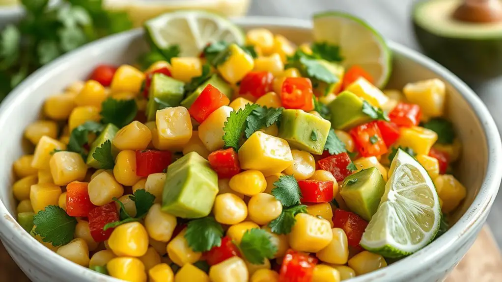 fresh avocado corn salad