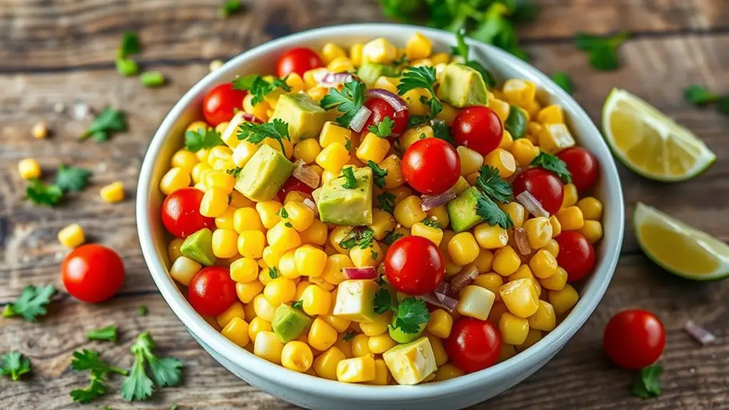 fresh corn avocado salad