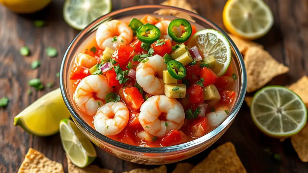 fresh lime shrimp dish