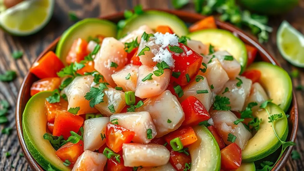 fresh red snapper ceviche